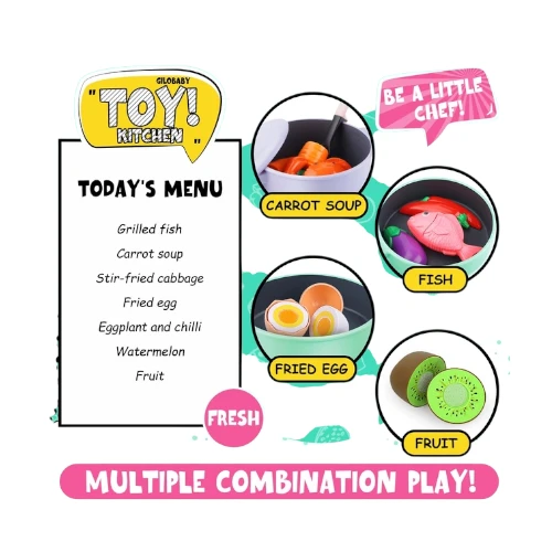 GILOBABY Kitchen Pretend Toy