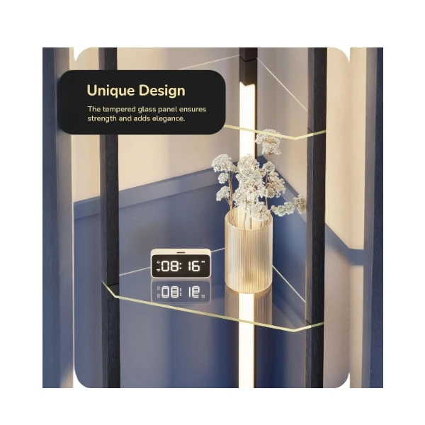 EDISHINE LED Floor Lamps with Glass Shelves