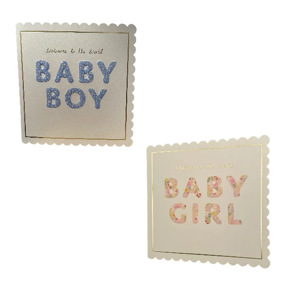 Baby Boy & Girl Greeting Card Set