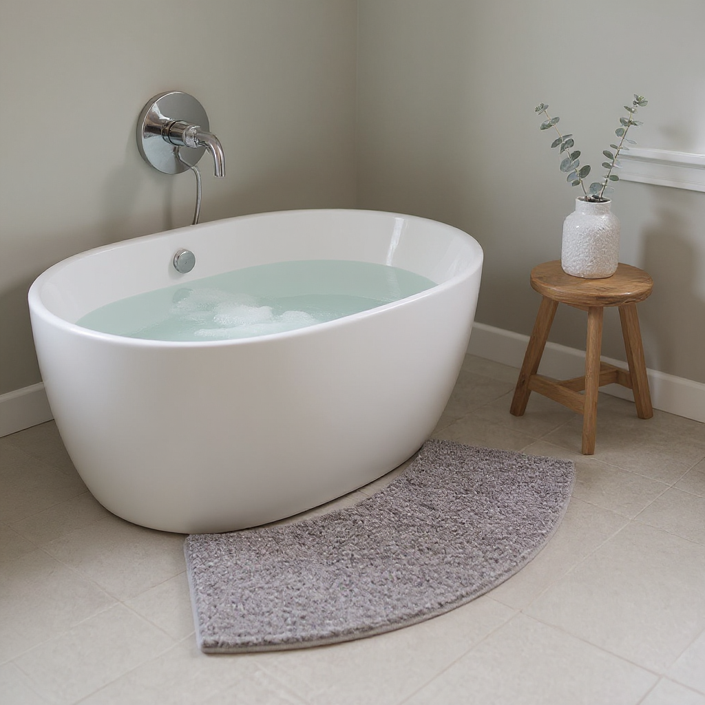 Bath Mat Curved Fan-shaped 