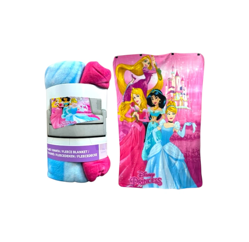 Official Disney Princess Fleece Throw Blanket For Sofa