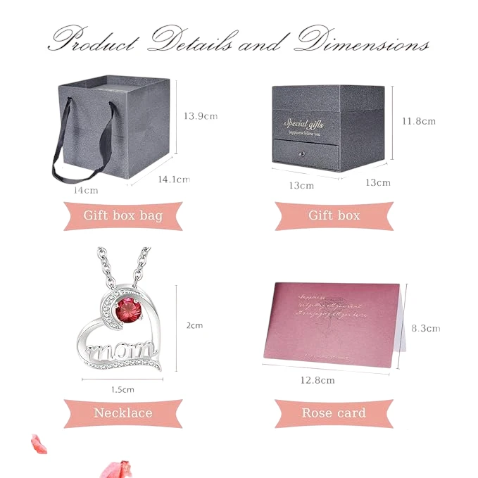 IMMORROSA Eternal Preserved Rose Box Gift for Mom