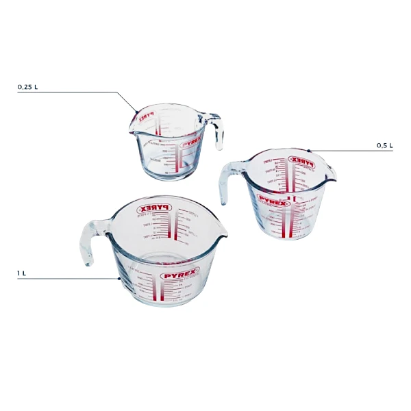 Pyrex 3 Pcs Jug Set