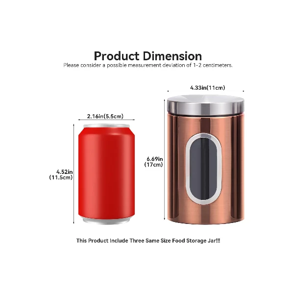 Simcat Tea Coffee Sugar Jar Kitchen Canister 