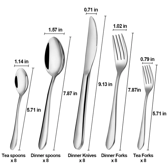 JIALONGDA 48-Piece Cutlery Set