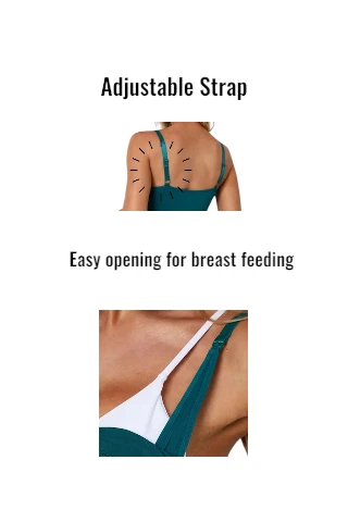 Sosolism Sleeveless Nursing Nightdress with Built in Bra 