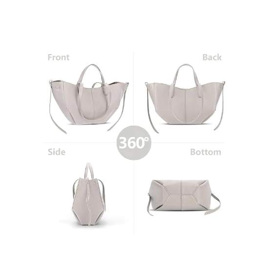 ACUYE Leather Tote Bag for Women Crescent Shoulder Bag