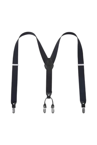 Mens Braces 4 Clips Y-Back 3.5 cm Wide Heavy Duty Adjustable Elastic Braces for Men Trousers with Strong Metal Clips