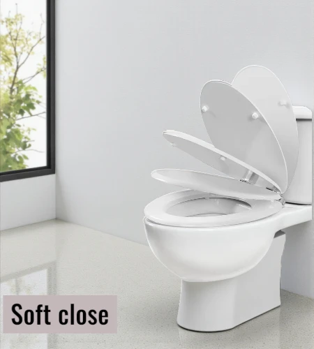 Durable Soft Close Antibacterial Toilet Seat Adjustable Hinges 