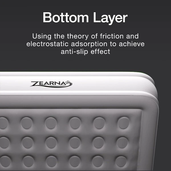 Zearna Single Air Bed, 190x100x40cm Single Air Mattress with Built-in Electric Pump, Inflatable Mattress 3 Mins Self Inflation Deflation, Blow Up Mattress, Spare Guest Bed for Overnight Home Camping