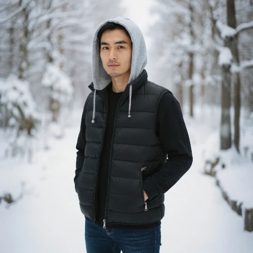 Ommda Men's Casual Hooded Vest Coat Body Warmer Gilets