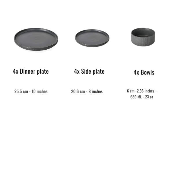 Richmount Star Plates and Bowls Stoneware Set