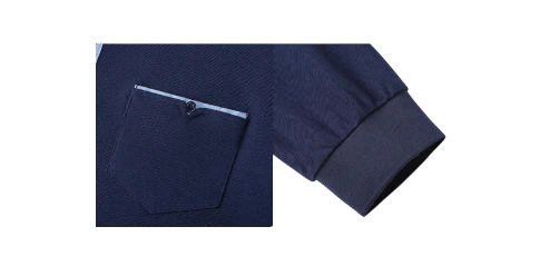 KUNJLELP Men's Premium Long Sleeve Casual Polo Shirt