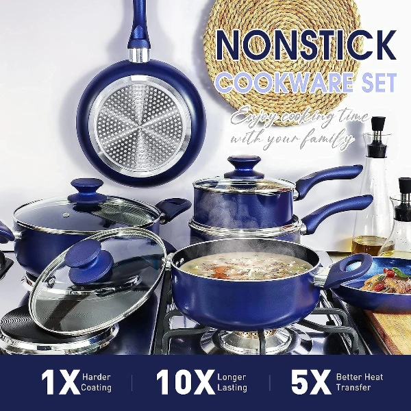 	FRUITEAM Ceramic Cookware Sets with Lids