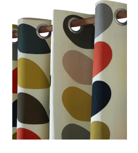 Orla Kiely Eyelet Curtains Multi Stem Design 