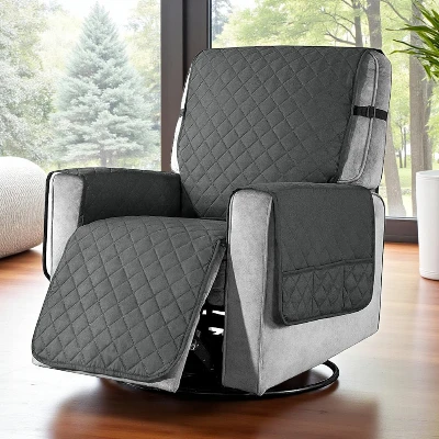 ‎YancLife Recliner Chair Cover Pad with 6 Side Pockets