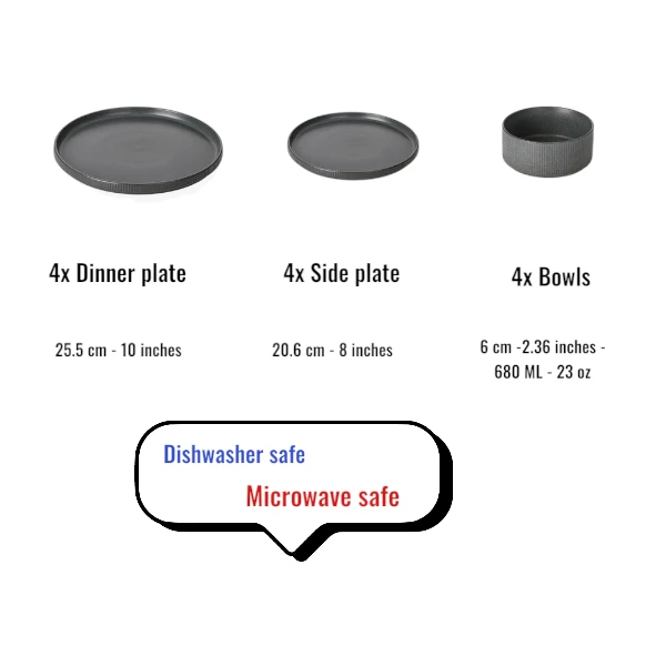 Richmount Star Plates and Bowls Stoneware Set