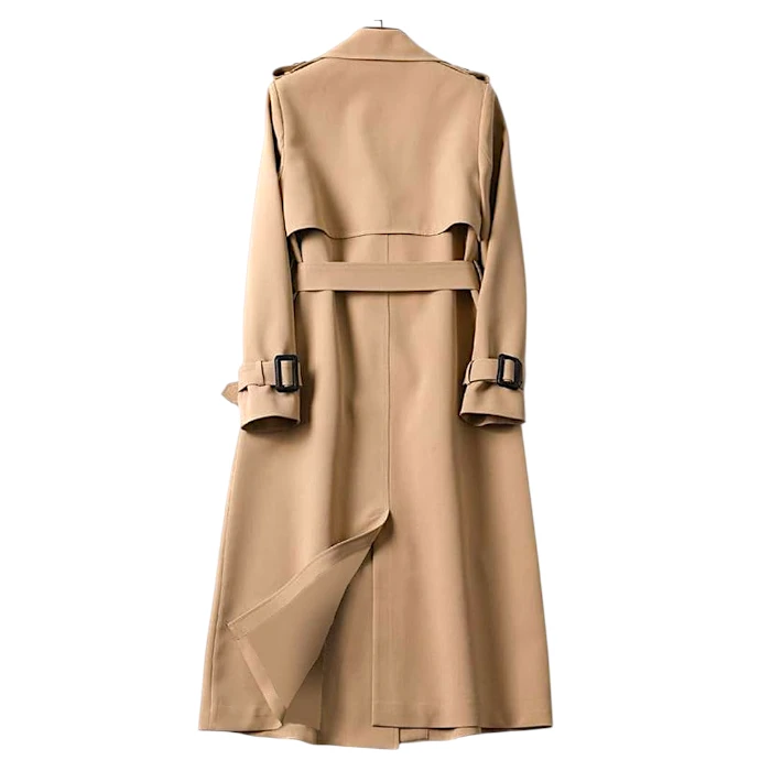 Saklifuo Women's Trench Coat Long Jacket with Belt 