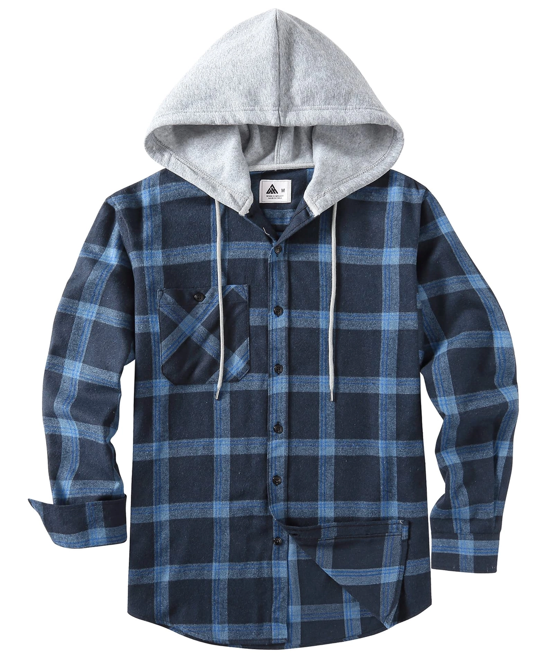 JACKETOWN Plaid Casual Sweatshirt Hoodie Long Sleeve