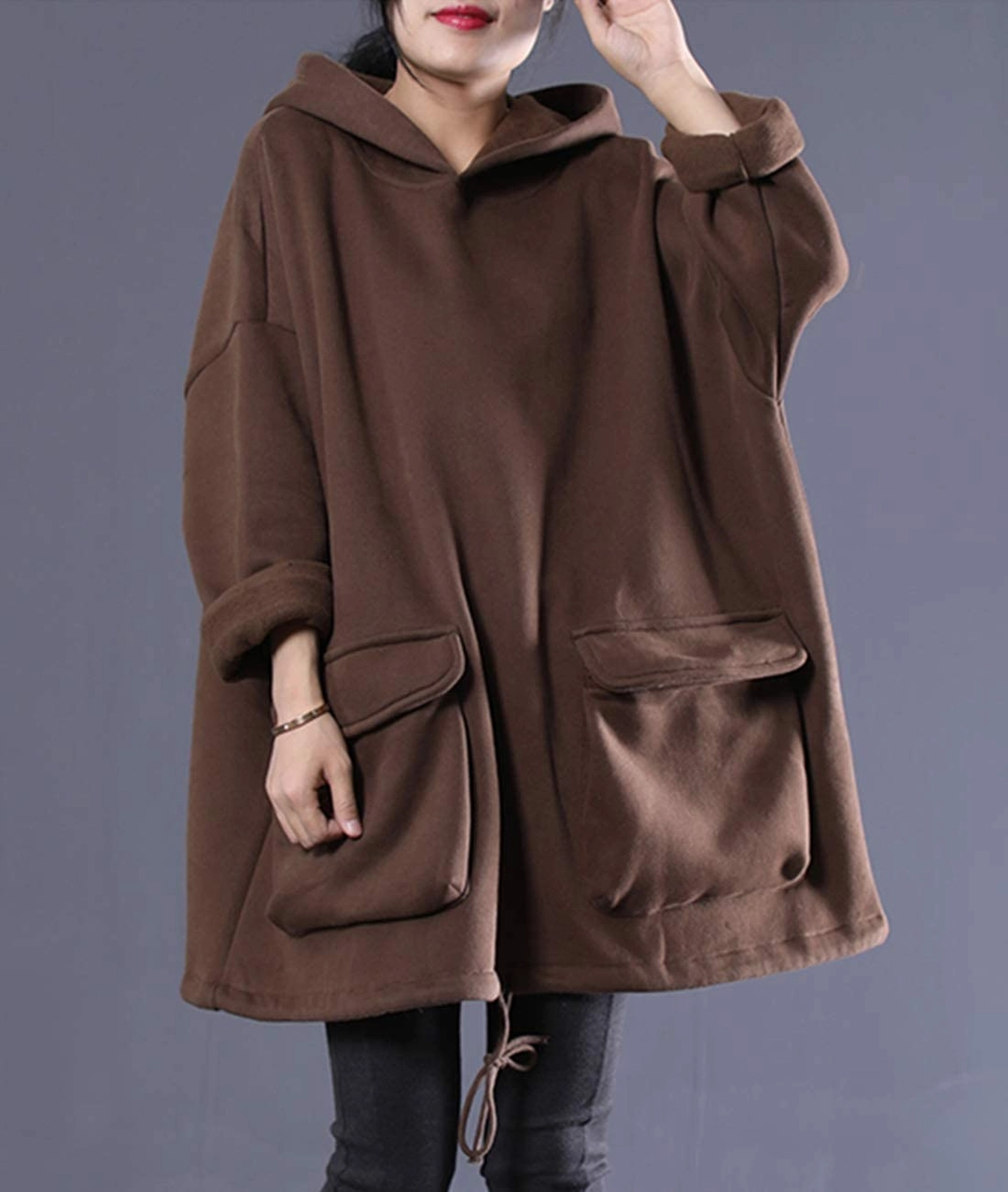 YESNO Women Casual Fleece Pullover Hoodies