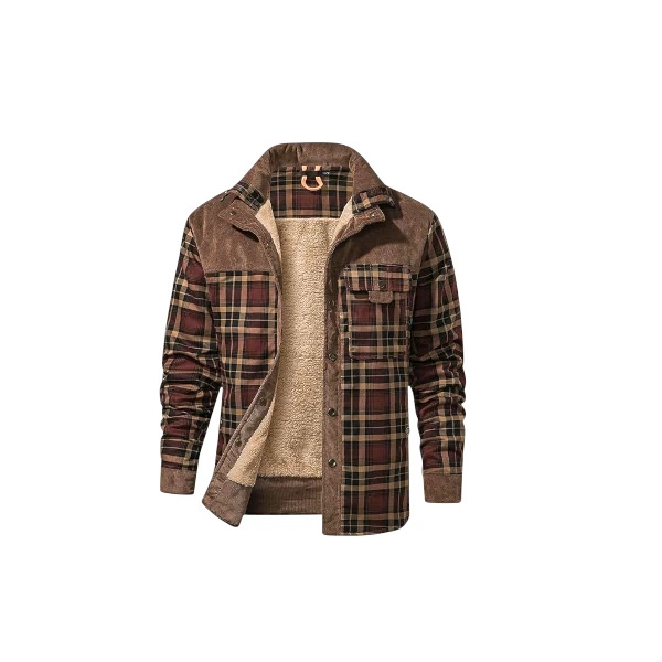 Men's Plaid Sherpa-Lined Jacket