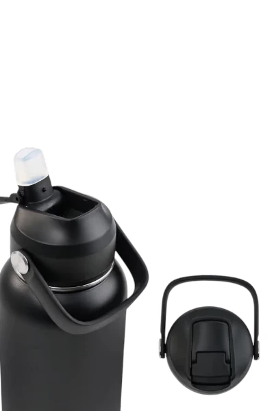 Hawthyhome Insulated Water Bottle 32oz/1L with Straw Keep Drinks Hot and Cold Stainless Steel Double Walled Flip up Metal Water Bottles Leakproof for Hiking,Camping Sports Adult