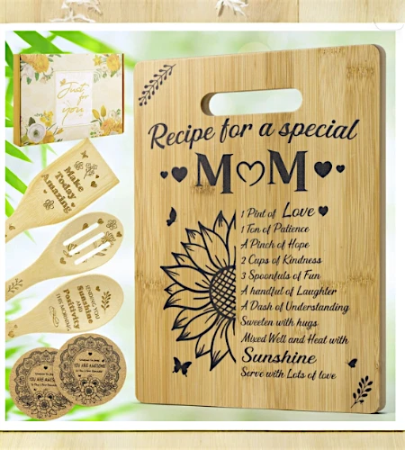 Mum Gifts 4 Pcs Bamboo Set In A Gift Box