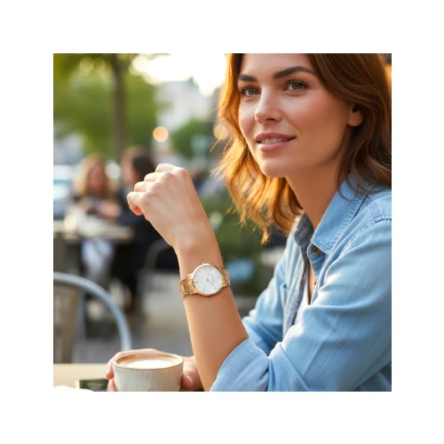 HANNAH MARTIN Waterproof Watches for Women Stainless Steel Band 