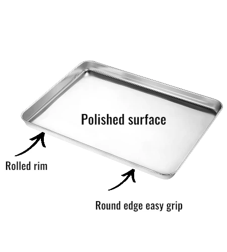 Baking Tray Essentials Stainless Steel Oven Sheet Sets