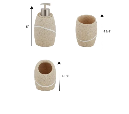 ZCCZ 4-Piece Bathroom Organizer Set 