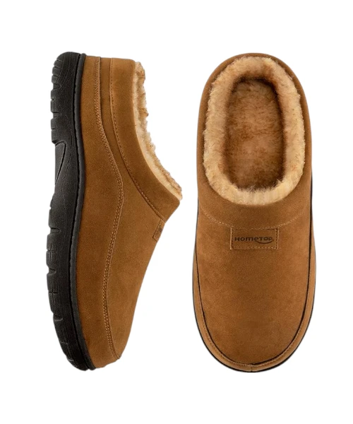 Men's Moccasin Slippers Soft Warm Non-slip Memory Foam Indoor House Shoes 