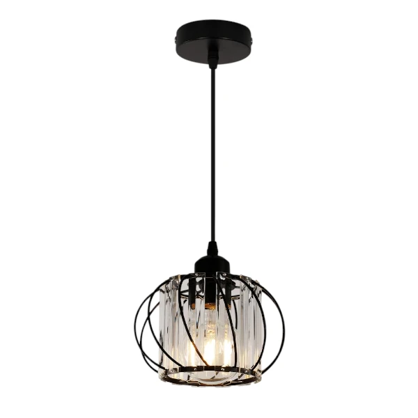 Industrial Light Crystal Pendant Mini Chandelier & Crystal Ceiling Light Fixture