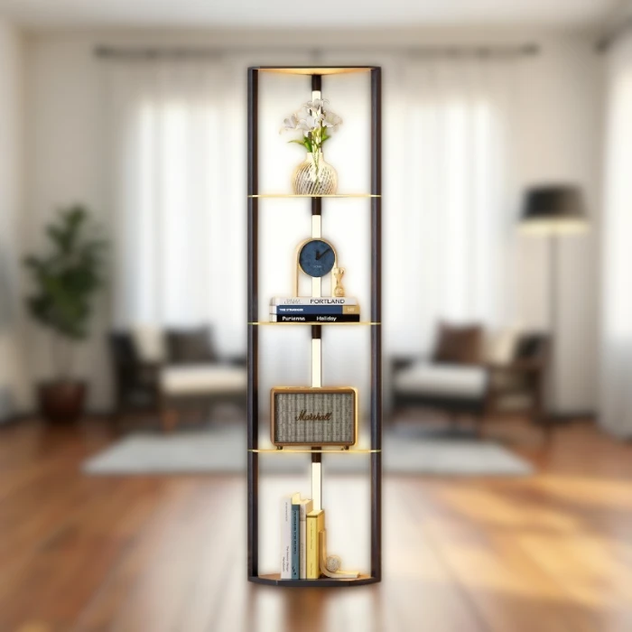 EDISHINE LED Floor Lamps with Glass Shelves