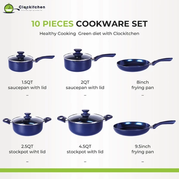 	FRUITEAM Ceramic Cookware Sets with Lids
