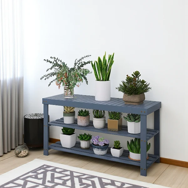 SMIBUY Bamboo Multifunctional Shelves Organizer 