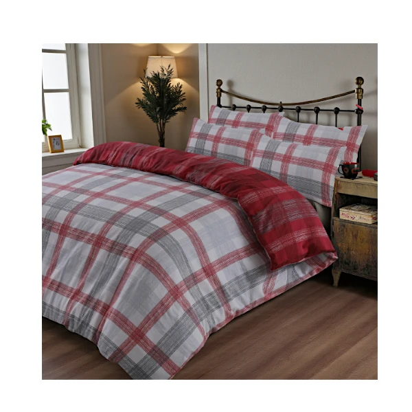 Boston Brushed Cotton Check Bedding Set