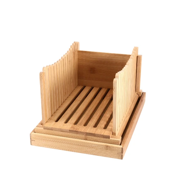 MAHIONG Foldable Adjustable Bamboo Bread Slicer
