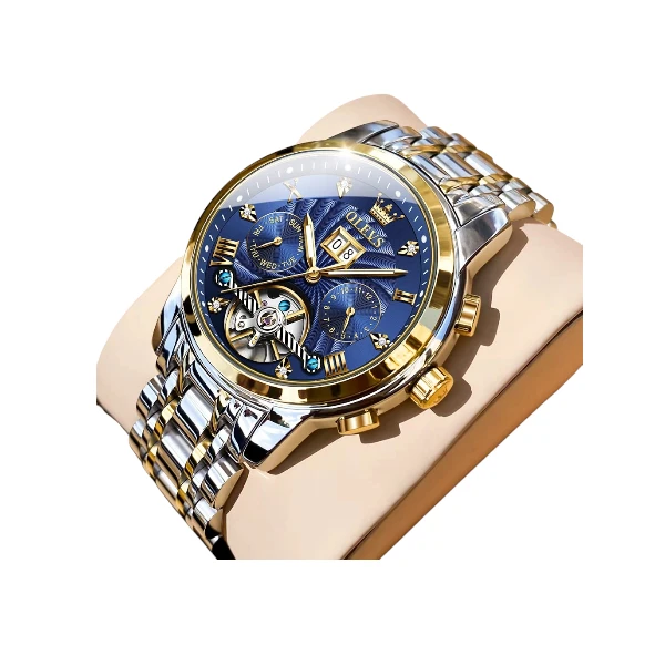 OLEVS Automatic Men's Watch Stainless Steel  Moon Phase