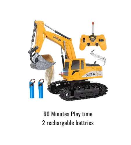 Remote Control Excavator Toy RC Digger Truck Construction Vehicle 