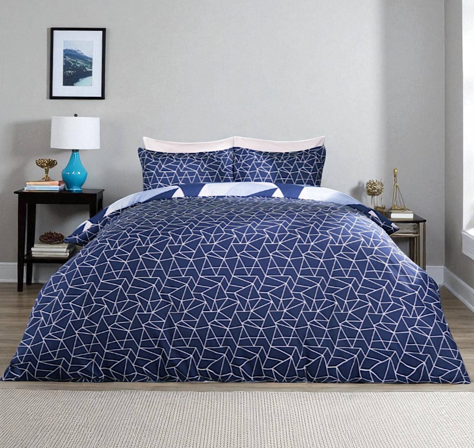 Modern Geometric Shapes Duvet Cover Set