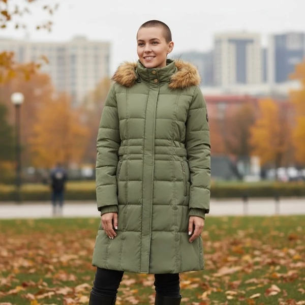 Orolay Women's Warm Stylish Winter Hoodie Down Coat 