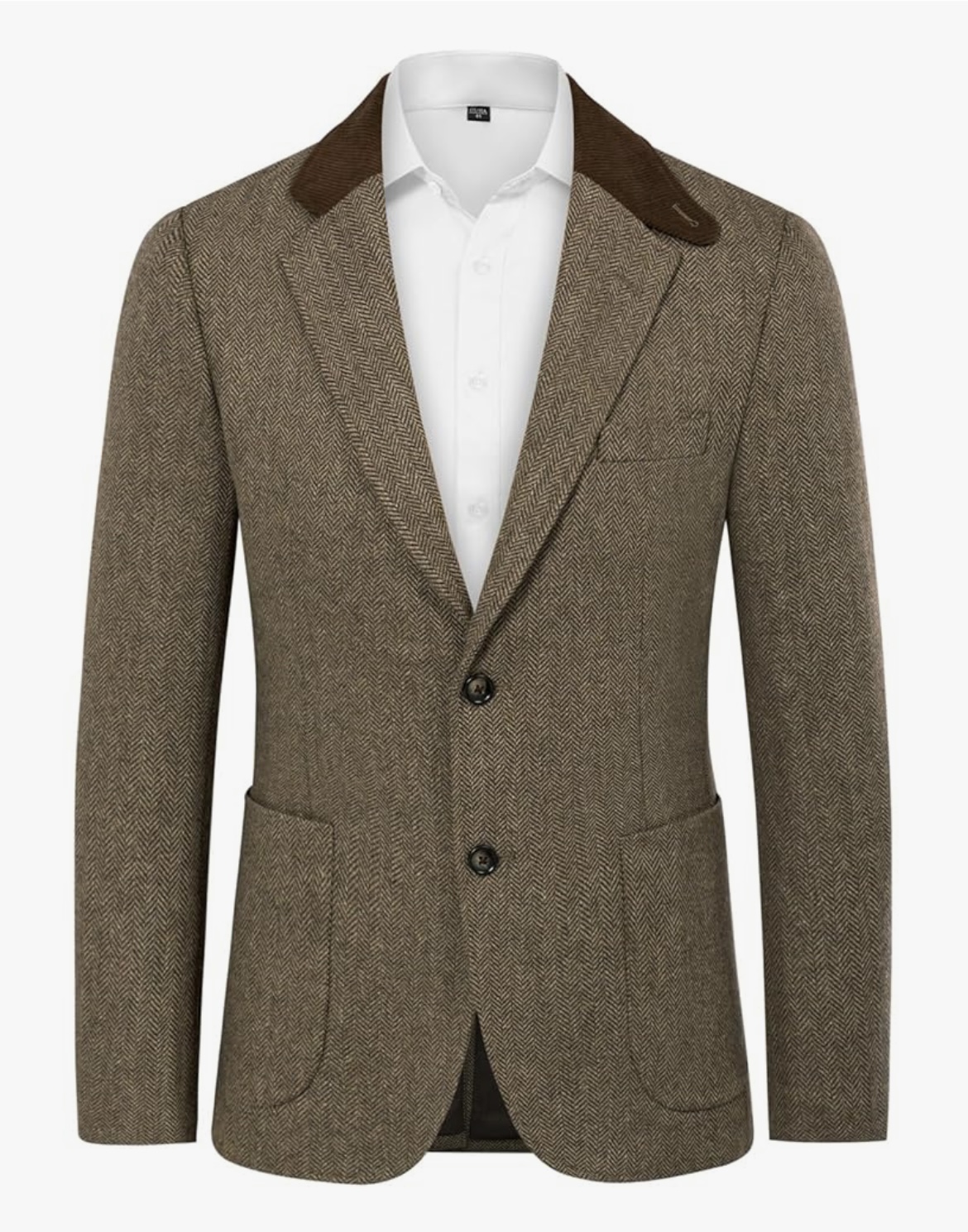 PJ PAUL JONES Men's Herringbone Blazer Tweed Sport Jacket
