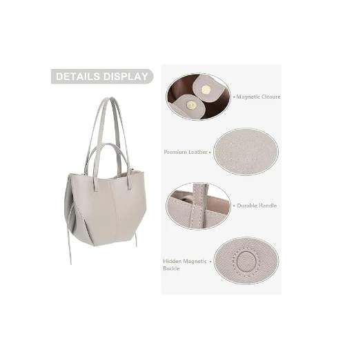 ACUYE Leather Tote Bag for Women Crescent Shoulder Bag