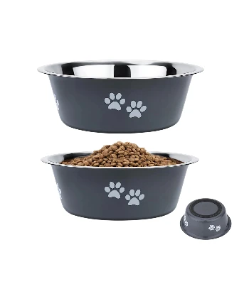 Dog Bowls Stainless Steel Dog Bowls with Nonslip Silicone Bottom