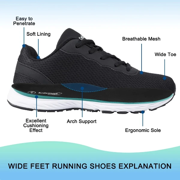 Knixmax Outdoor Wide Fit Trainers for Men