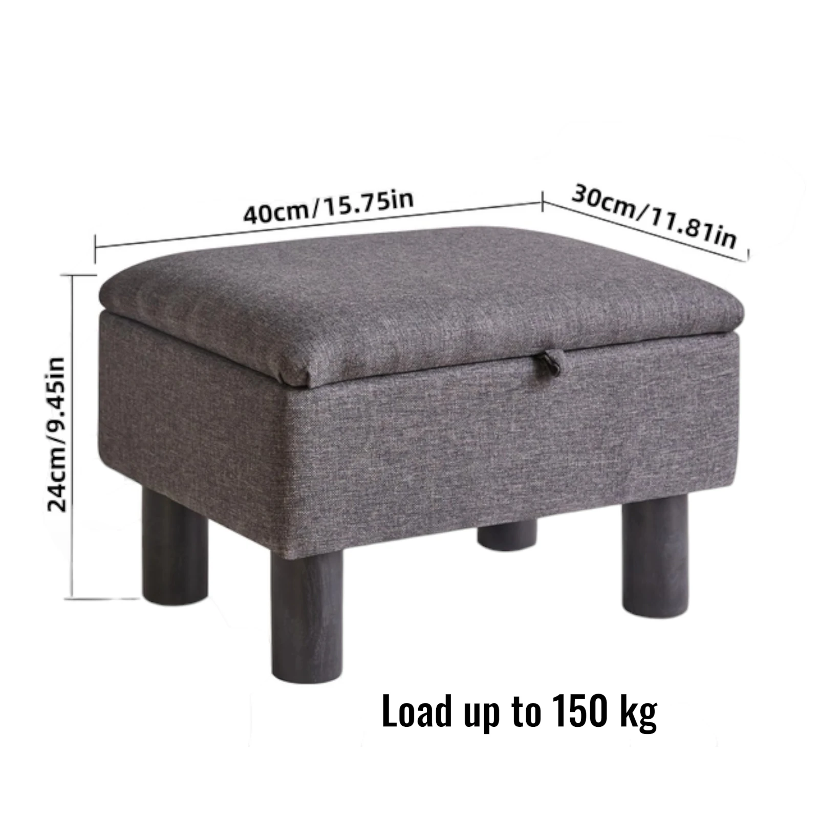 Aibiju Small Pouffe Footstool with Storage