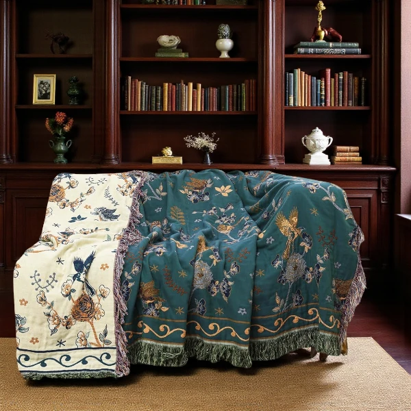 VANJOROY Bohemian Sofa Large Bed Throw Blanket
