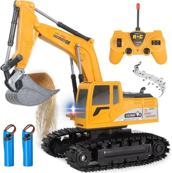 Remote Control Excavator Toy RC Digger Truck Construction Vehicle 