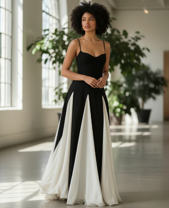 Elegant Color Block Dress