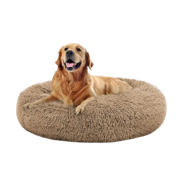 MFOX Calming Dog Bed Cat Bed Donut Faux Fur Donut